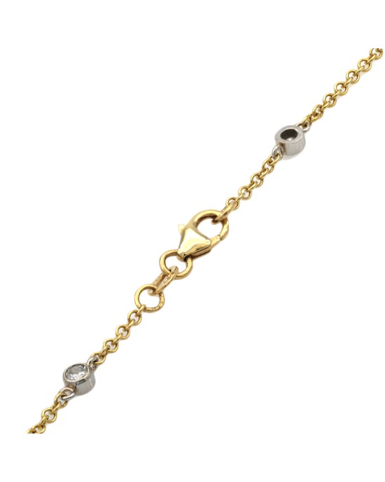 Diamonds by the Yard Necklace in White and Yellow Gold
